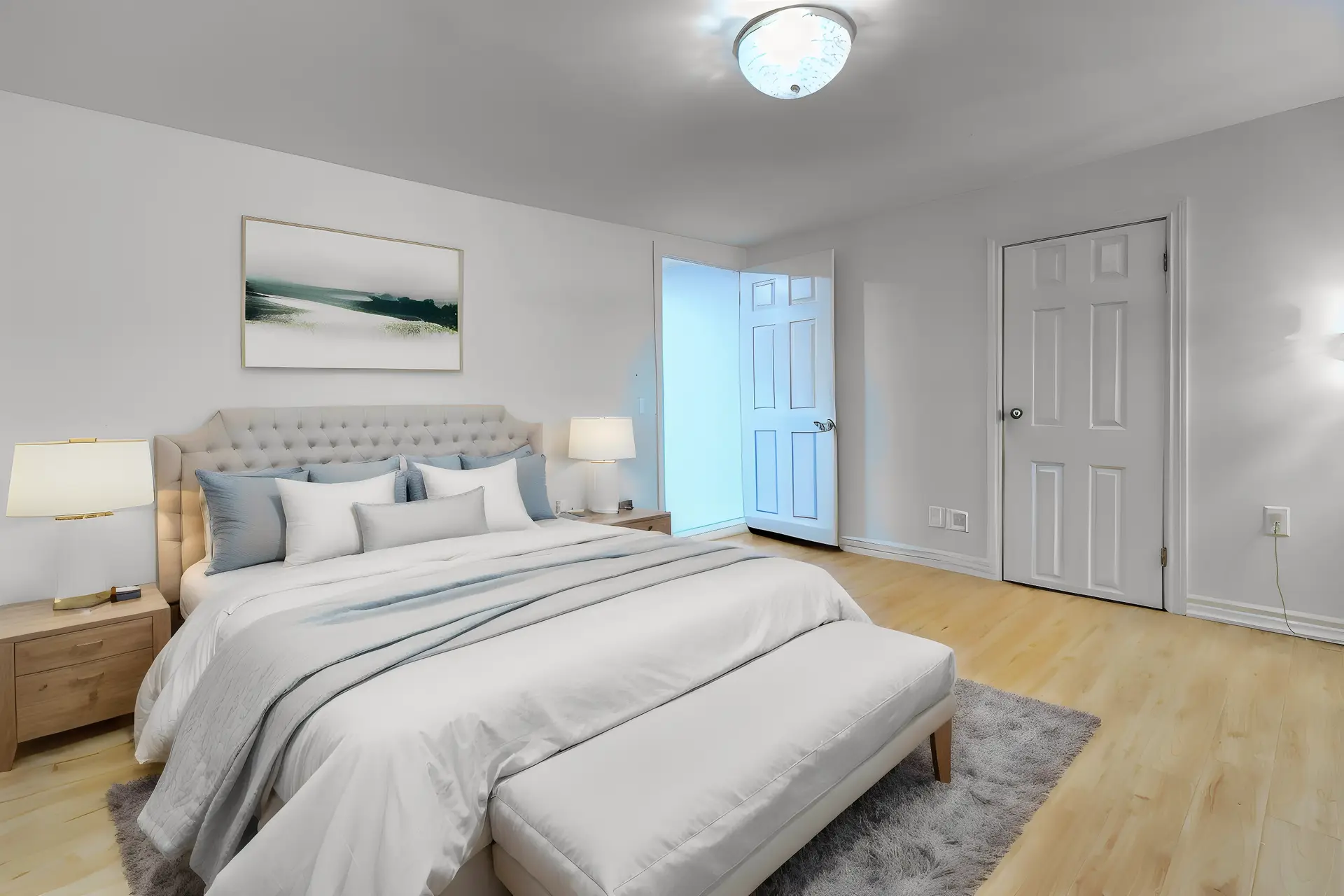 Basement bedroom.