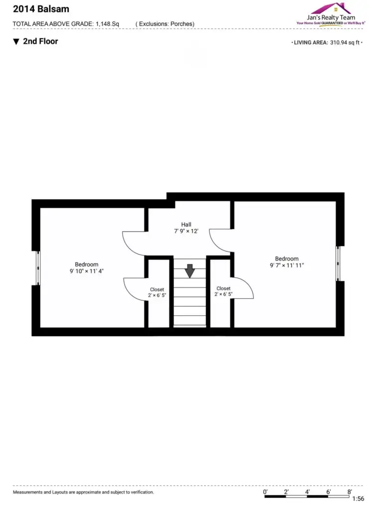 Second floor floor plan.